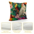 thumbnail image 4 of ONETECH Parrot Pillow Covers Decorative  Tropical Bird Toucan Leaves and Hibiscus Flowers Square Pillow Case for Men/Women/Green Red Yellow, 4 of 5