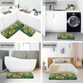 thumbnail image 6 of Wobogo Sunflower Green Background Kitchen Carpet Set of 2 Absorbent and Stain Resistant Non-slip Star Rubber Backing, 6 of 7