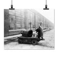 thumbnail image 2 of Print: Woman Standing On Electric Shop Truck, Watervliet Arsenal, 2 of 4
