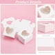 thumbnail image 4 of 20 cajas de regalo con ventana en forma de corazón (10 x 10 x 6 cm). Cajas de cartón kraft para galletas, dulces y regalos de fiesta., 4 of 6