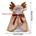thumbnail image 5 of Dog Christmas Funny Dog Cloak Xmas Reindeer Cat Cape With Holiday Puppy Outfit Fleece Pet Clothes For Chihuahua Yorkie Brown (Large Brown), 5 of 8