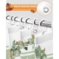 thumbnail image 5 of Fall Shower Curtain Leaf Pumpkin Wreath Bathroom Curtains with Hooks, Waterproof Fabric Green Stripe Thanksgiving Bath Shower Curtains Set for Bathroom Bathtubs Decor 72x72 Inch, 5 of 7