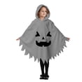 thumbnail image 5 of Arlun Boys Girls Halloween Hooded Capes Cute Ghost Face Printed Capes Kids Dress up Cosplay Party Pumpkin Capelet 2026 Spooky Season Stage Performances Clothes A-Grey L, 5 of 8