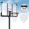 MaxKare 44" Portable Basketball Hoop 6 ft. 7 in. to 10 ft. Height Adjustable with Wheels and
