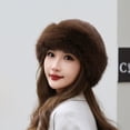 thumbnail image 4 of Eoperou Women Hat Fashionable Solid Color Winter Hat Thicken Warm Soft Comfortable Plush Hat for Cold Weather, 4 of 8