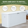 thumbnail image 6 of Uforic 150 Gallon Large Outdoor Deck Box, Double-Wall Resin Storage Box with Side Handles, Waterproof & Lockable,White, 6 of 9