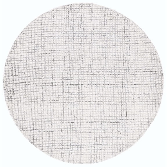 SAFAVIEH Abstract Dalia Geometric Area Rug, Ivory/Grey, 6' x 6' Round