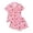 F66-Pink, variant on FYDUU Halloween Girls Pajamas Set Pumpkin Print Short Sleeve Shirt and Shorts Button Down Pajama Sets Soft Kids Sleepwear 2 Piece Outfits 7-8 Years