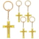 thumbnail image 2 of Night Glow Cross Pendant Key Chain for Decor 5Pcs Golden Plastic Charms, 2 of 5