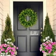 thumbnail image 2 of 17 Inch Spring/Summer Wreath for Front Door, Fake Wreath with Colorful Small Flower Artificial Flowers,Flowers Decorations for Home Office Store Door Wall, 2 of 5