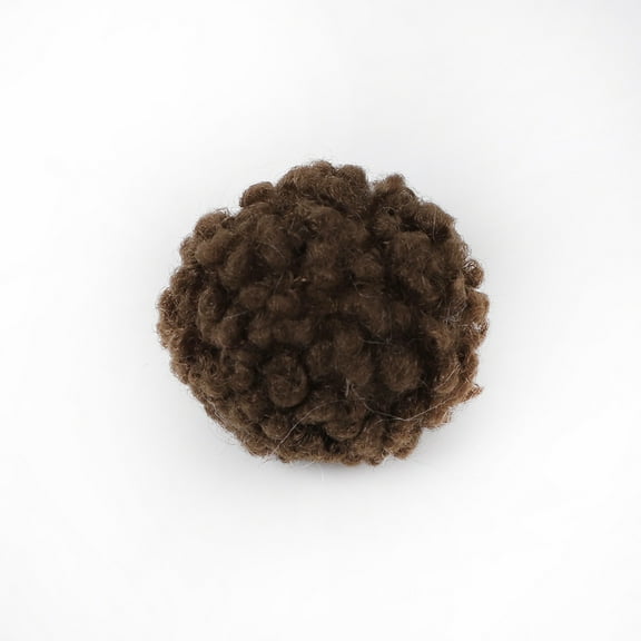 XmhyTop-A 10Pcs Crafts Pom Poms Balls, 4-5cm (1.5-1.9Inch)with Elastic Loop for Keychain Knitting Hats Arts Crafts Decorations,Dark Brown