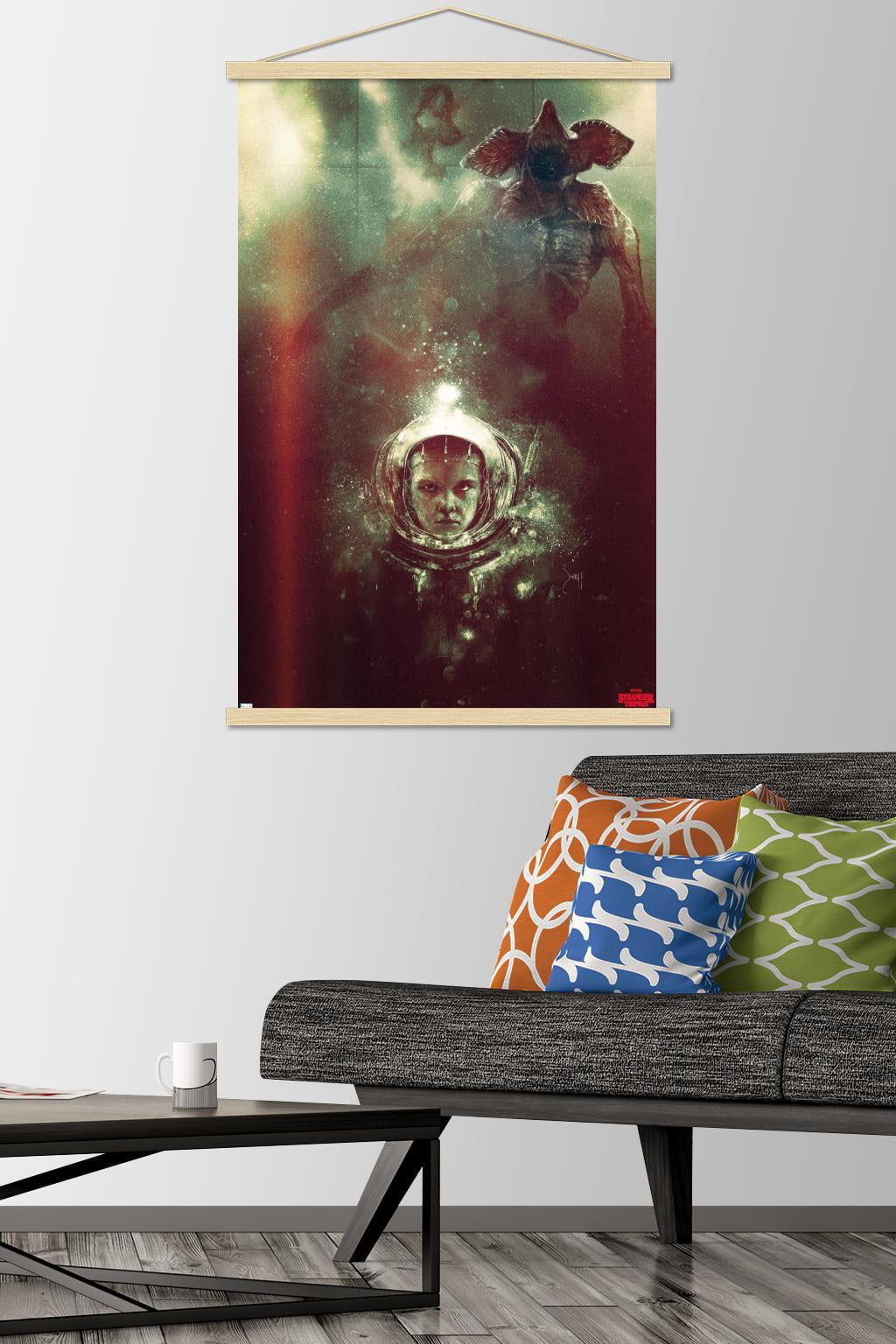 Netflix Stranger Things - Underwater Wall Poster with Wooden Magnetic Frame, 22.375" x 34"