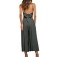 thumbnail image 4 of Txlixc Mono de verano para mujer Tirantes finos ajustables Cintura alta Pierna ancha Mono recortado Mamelucos con bolsillos Txlixc  Estilo de ocio, 4 of 5
