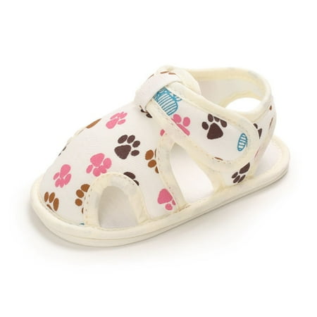 

Toddler Baby Sandals Cartoon Closed-Toe Soft Flat Sole Lightly Comfy Hook and Loop Prewalkers Shoes for Kids Size 13;12-18 M