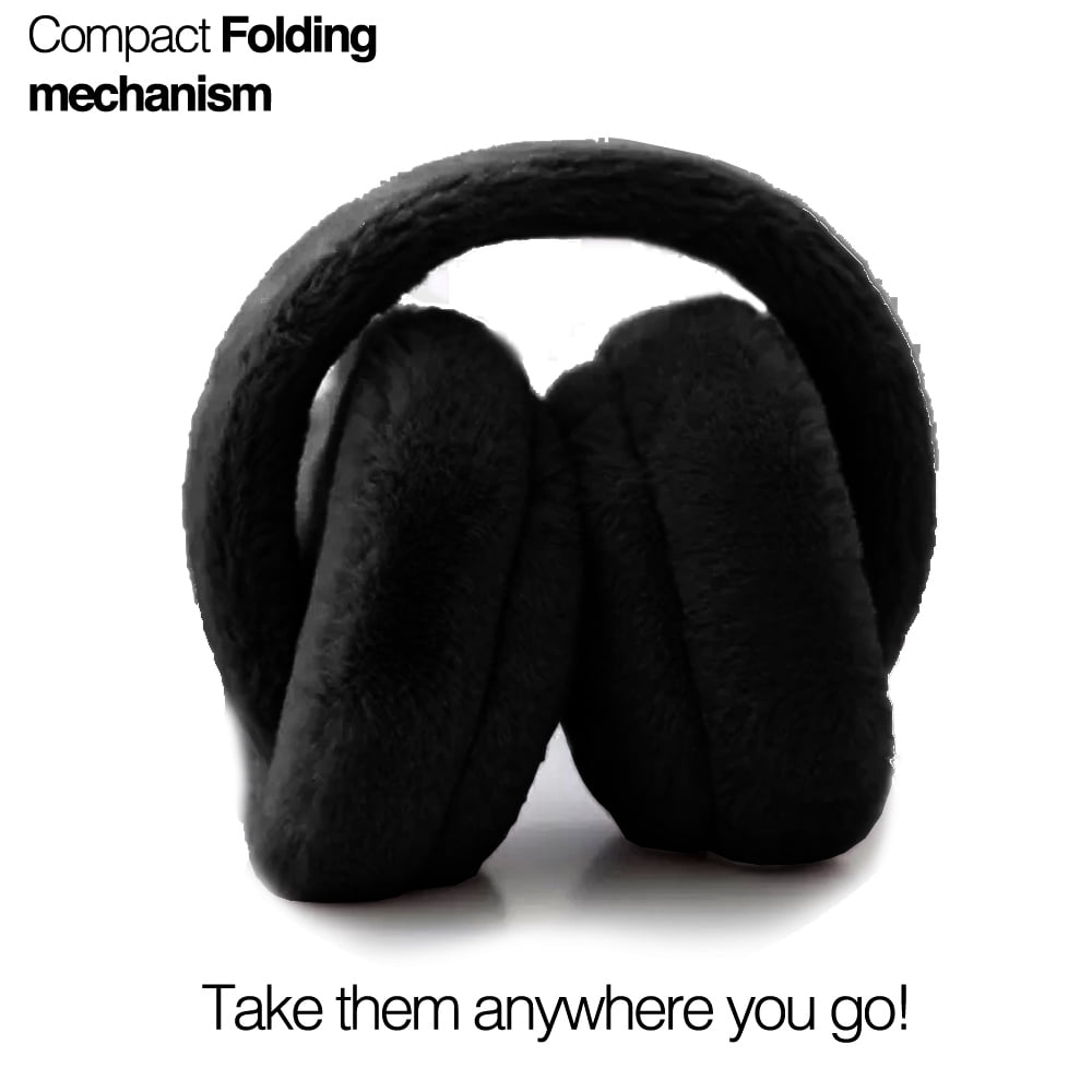 Acuvar Wireless Bluetooth 5.0 Rechargeable Over The Ear Headphone Earmuffs with Extra Soft and Warm Fabric, Microphone, Powerful Surround Stereo Bass and Passive Noise Cancelling (Black)