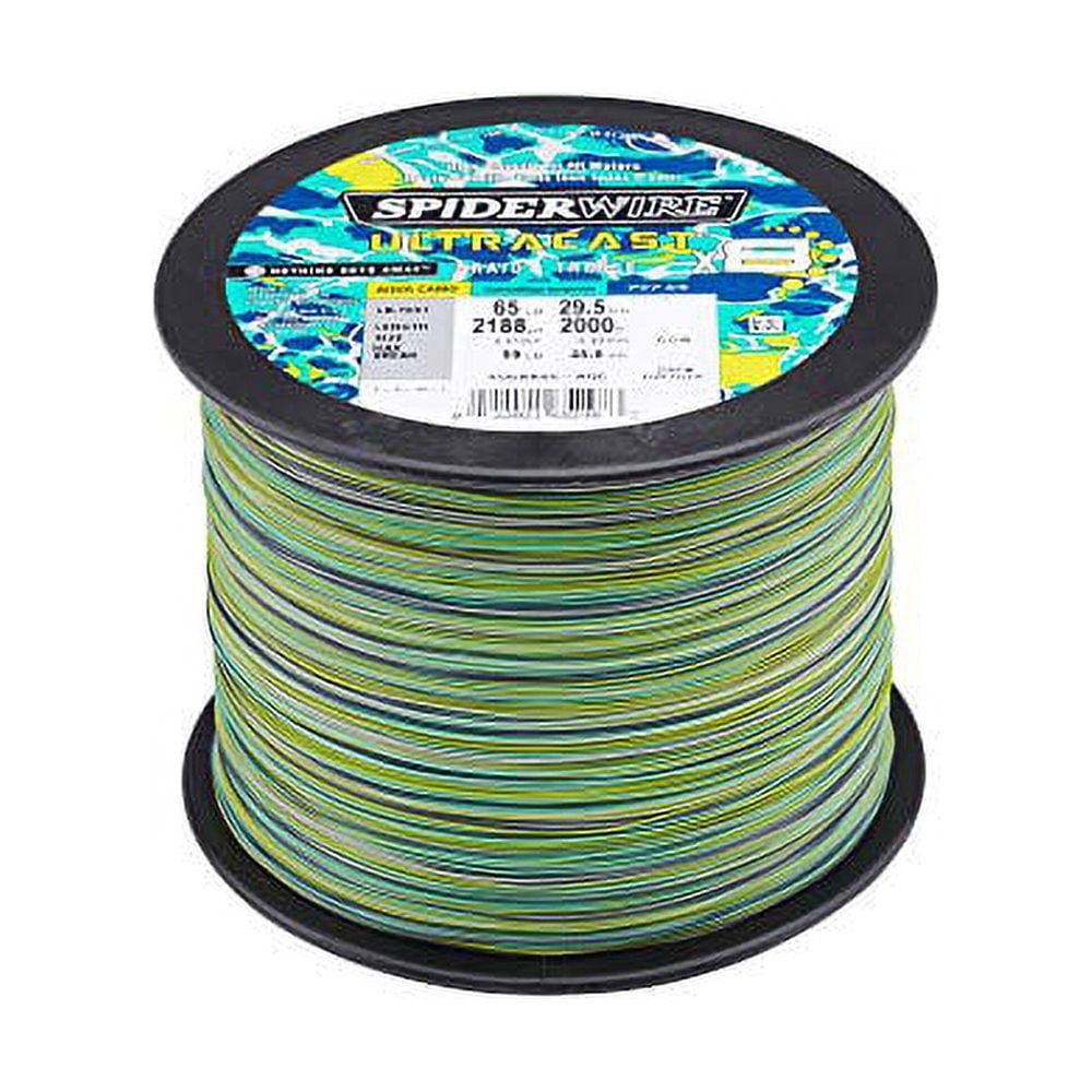 SpiderWire Ultracast® Braid Fishing Line, Aqua Camo, 100 lb Test Strength, 2188 yd