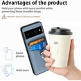 thumbnail image 6 of Phone Case for Google Pixel 6 Pro Wallet Cover with Tempered Glass Screen Protector Slim Ring Stand Credit Card Holder Magnetic Cell Accessories Pixel6Pro Pixel6 XL 6XL Pixle 6Pro 5G Women Men Blue, 6 of 7