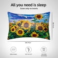 thumbnail image 5 of Pofeuu Landscape With Sunflowers Print Satin Pillowcase for Hair and Skin Pillow Cases, Silk Pillow Cases, Soft Cooling Pillow Covers, 20x30 Inches（Pillow core not included）, 5 of 7