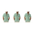 thumbnail image 2 of Sonducket Viajar Senderismo Camisa con botones para hombres Niños Verano Fiesta en la piscina Diseño simple Tops Ropa diaria Ropa Verde XXL Type1 NO1, 2 of 6