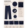 thumbnail image 3 of DOKOTOO Womens Casual Crochet Lace Pants Drawstring Elastic Waist Cropped Pants Lightweight Straight Leg Trousers with Pockets, 3 of 10