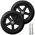 thumbnail image 1 of Rueda delantera de 8 pulgadas, rueda de repuesto para silla de ruedas de 2 piezas, neumáticos sólidos antideslizantes, 190 mm gris - negro, rueda para silla de ruedas, carrito, carrito, 1 of 1