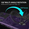 thumbnail image 4 of (Violet) Compatible pour Samsung Galaxy S21+ 5G Étui Antichoc avec Support PC+TPU Compatible avec MagSafe, 4 of 5