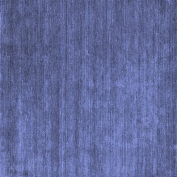 Ahgly Company Indoor Square Abstract Blue Contemporary Area Rugs, 7' Square