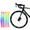Rainbow, variant on 8 Packs Night Luminous Reflective Stickers,Night Ride Safety & Helmet/Wheel/Rim/Frame Decor-High Visibility Safety,Waterproof Self-Adhesive Multi-Color for Bikes/Scooters/Motorcycles/Cars