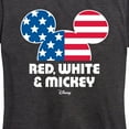 thumbnail image 3 of Disney - Americana - Red White And Mickey - Women's Short Sleeve Graphic T-Shirt, 3 of 5