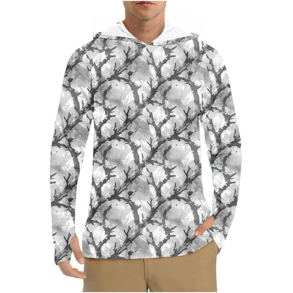 Wancir Men's Sun Protection Shirts UV SPF UPF 50 Long Sleeve Rash Guard Fishing Running Quick Dry Lightweight