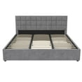 thumbnail image 4 of CosmoLiving Serena Upholstered Bed with Drawers, Bedroom Storage, King, Light Gray Velvet, 4 of 22