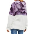 thumbnail image 6 of TWZH Women Casual Colorblock Hooded Pocket Long Sleeve Sweatshirt, 6 of 7