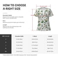thumbnail image 7 of Fuzoiu Lilies Flowers Print Women's V-Neck T-Shirt,Women's Short Sleeve Top, Comfortable for Work, Leisure, and Sports, 7 of 7