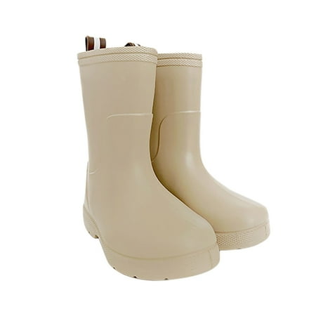 

Rain Boots Boys French Waterproof Insulated Rubber Casual Sweatshirts Slip-ons Closed Toe Ankle Rain Boots Size 5 Years-5.5 Years