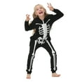 thumbnail image 4 of Nituyy Matching Family Pajamas Sets Skeleton Glow in Dark Jumpsuit Halloween Hooded One-Piece Zipper PJS Family Jammies, 4 of 9