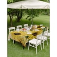 thumbnail image 4 of Outdoor Tablecloth with Umbrella Hole for Patio/Picnic/Party/Camping, Sunflowers Waterproof Table Cloth Rectangle Table Cover Washable, Retro Spring Botanical Blossom Flowers Bees (52"x 70"), 4 of 8