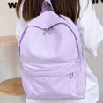 thumbnail image 2 of Mochila de nailon resistente al agua para mujer, bolso de viaje femenino de alta calidad, mochila escolar para niñas adolescentes, bolsa de libros de Color sólido, 2 of 5