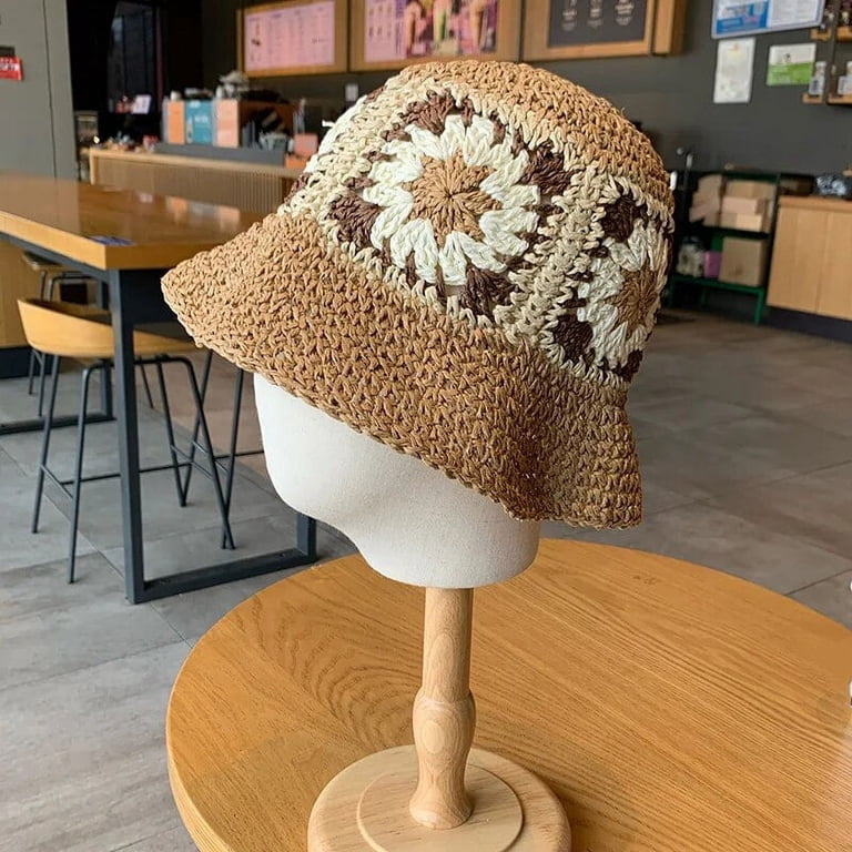SikaFu Japan Korea Beach Straw Hat Women Summer Flowers Pure 