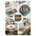 thumbnail image 3 of Teal Green Brown Cloth Napkins Set of 6 Reusable Dinner Napkins, Farmhouse Dog Paw Vintage Cocktail Napkin Washable Table Napkins for Wedding/Holiday Party/Baby Shower 20"x20", 3 of 7