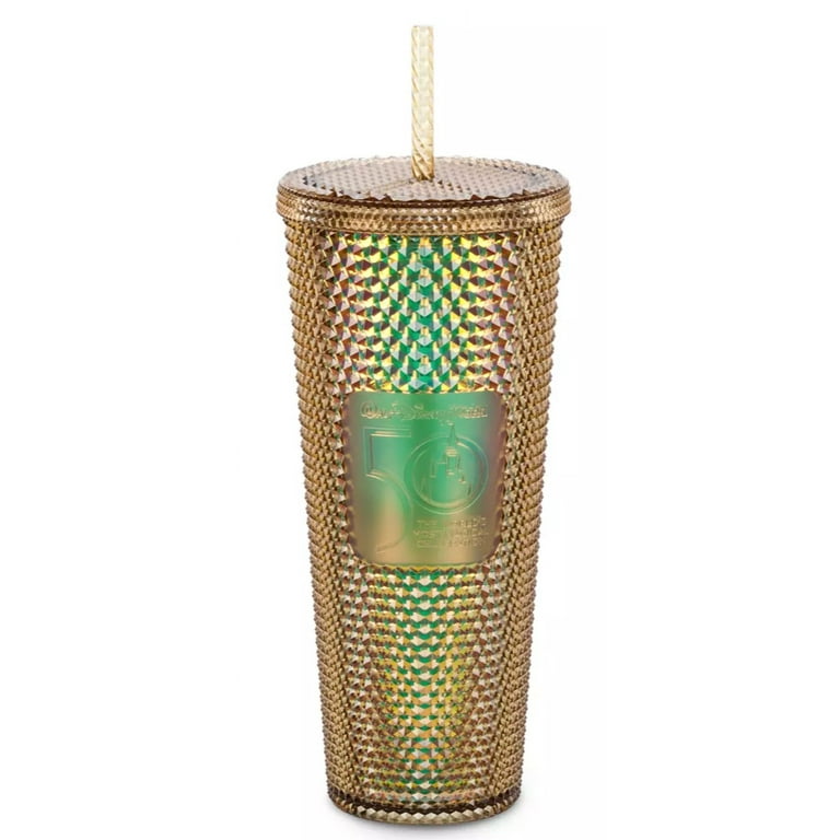 Disney Parks Walt Disney World 50th Geometric Starbucks Tumbler Gold New W  Tag