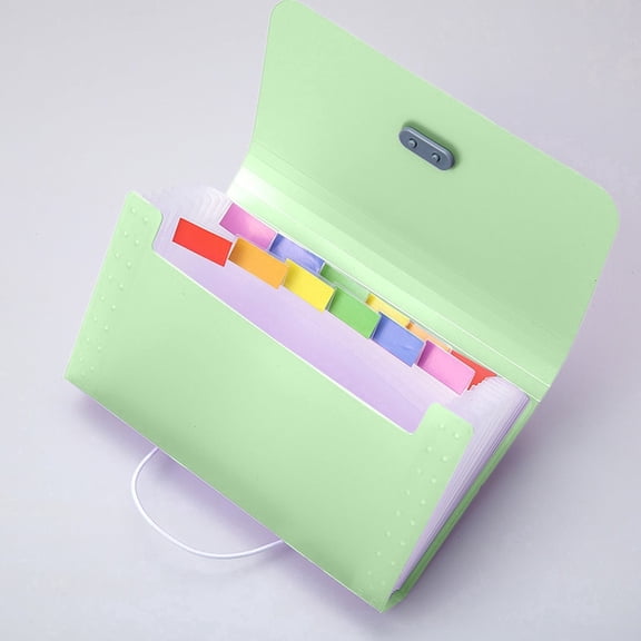 Mini Accordion File Folder A6 Plastic Transparent Bill Organizer for Receipts and Coupons