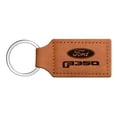 thumbnail image 1 of iPick Image for Ford F350 Rectangular Brown Leather Key Chain, Official Licensed, 1 of 5