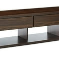 thumbnail image 3 of Glittering Two Tone Mid Century Modern TV Stand, White and Brown, 3 of 5
