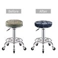 thumbnail image 5 of Round Bar Stool Seat Covers, Aesthetic reindeer moose navyblue Elastic Round Chair Cover Stool Seat Slipcover Bar Stool Cushions Round Pad for 12-14 inch, 5 of 7