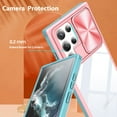 thumbnail image 5 of Compatible with Samsung Galaxy S22 Ultra Case with Built-in Screen Protector, Soft TPU Bumper Case for Samsung S22 Ultra Clear Phone Case Shockproof Anti-Scratch Transparent Cases (Pink Blue), 5 of 6