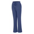 thumbnail image 3 of JUNWELL Womens Casual Pants Straight Leg Drawstring Elastic High Waist Loose Comfy Trousers with Pockets, 3 of 6