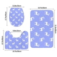 thumbnail image 2 of Bathroom Rugs Sets 3 Piece - white Mountain Goat cute Absorbent Non Slip Bath Mats, U-Shape Toilet Lid Cover, Contour Mat, Soft Washable Shower Mats Bath Rug Mat for Bathroom Tub Toilet, 2 of 7
