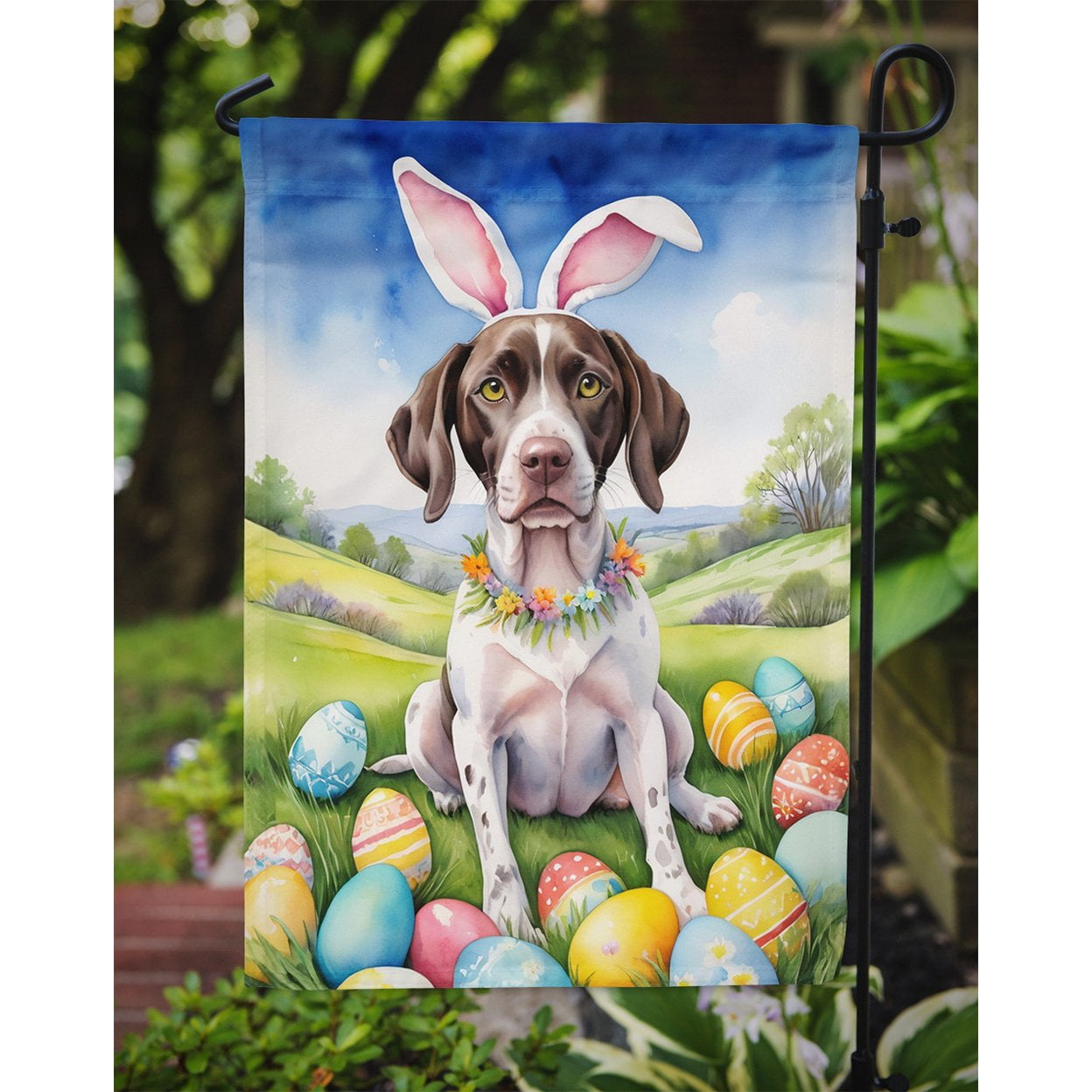 Pointer Easter Egg Hunt Garden Flag