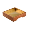 thumbnail image 3 of Bandeja para servir hielo con placa interior desmontable, plato de madera para comida, plato de sashimi para reuniones de bufé, restaurantes, fiestas 27cm x 27cm, 3 of 9