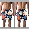 thumbnail image 3 of luoweisi Men's Beach Shorts Quick Dry Swim Trunks with Mesh Lining Flower S, 3 of 5